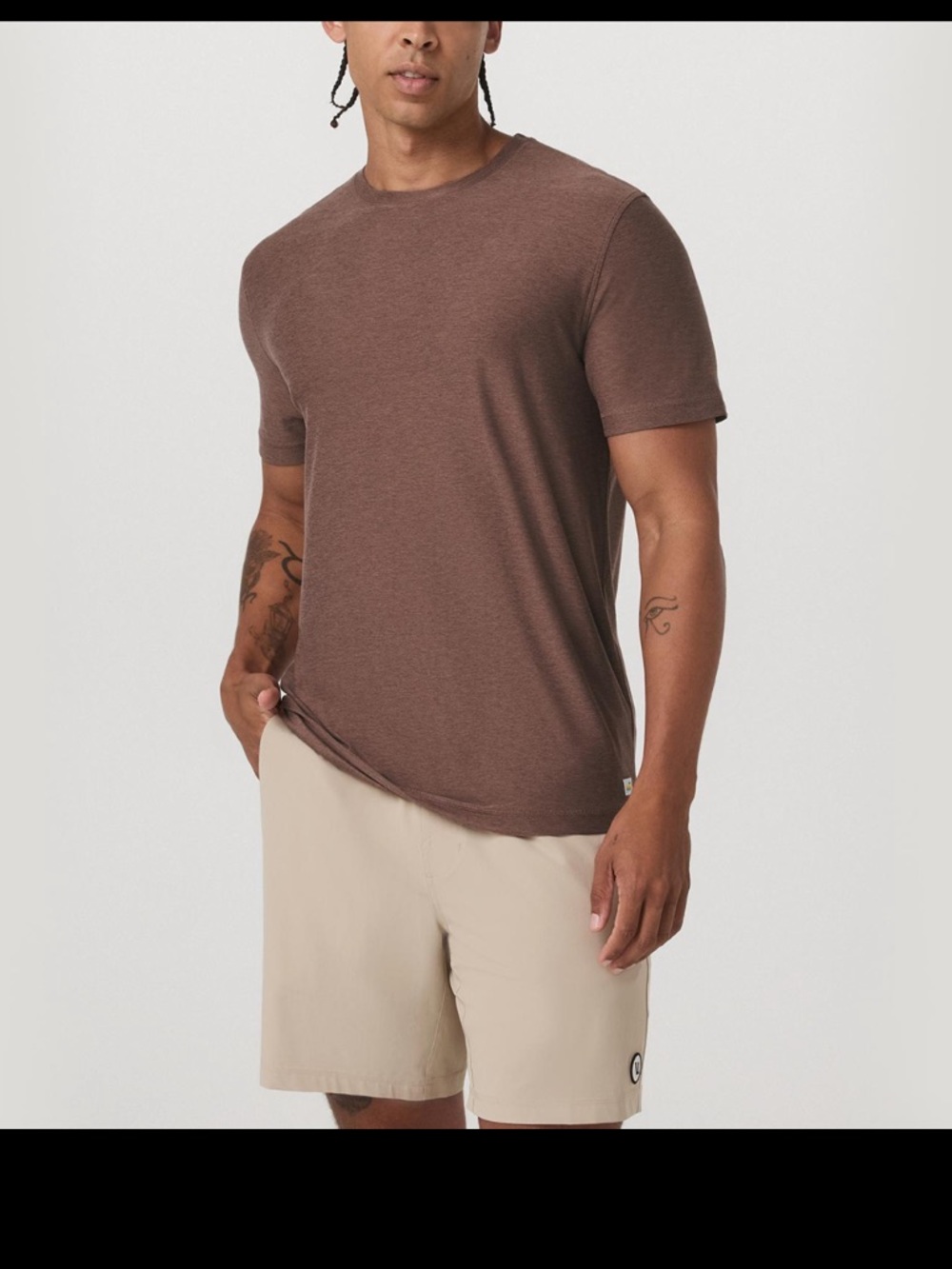 Vuori Tradewind Performance Tee Men’s M Brown Short Sleeve Athletic Shirt